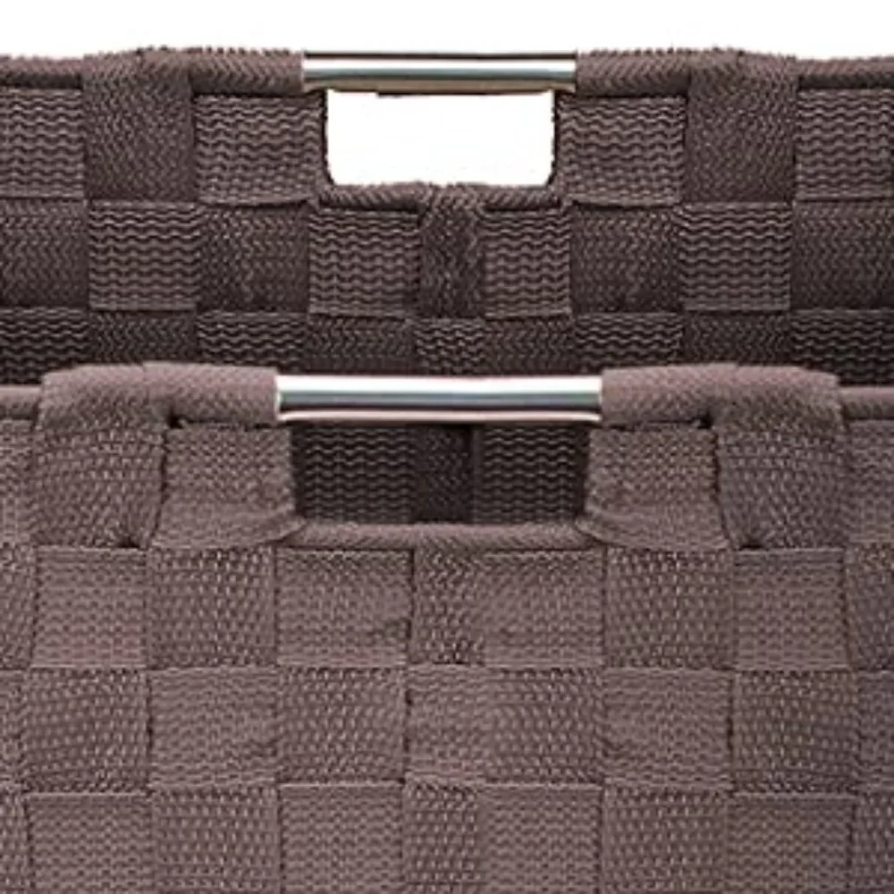Woven Storage Basket with Built-in Handles